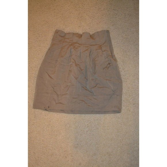 BCBG Pleated Skirt BCBGMAXAZRIA A-Line Pleated Work Skirt Brown Size 4 USA - Picture 11 of 12